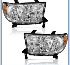 Headlight for 2007-2013 Toyota Tundra Fits Models WITHOUT Level Adjuster Only