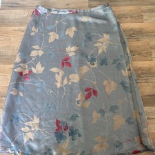 Oscar By Oscar De La Renta 100 Silk Overlay Pencil Skirt VTG 8 Waist 29 Leaves