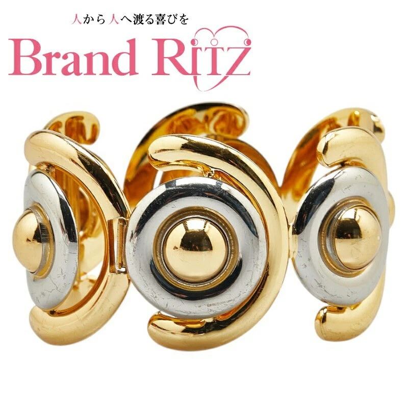 Y0719 Bracciale Loewe Metallo Placcato Oro Argento Usato Donnalli