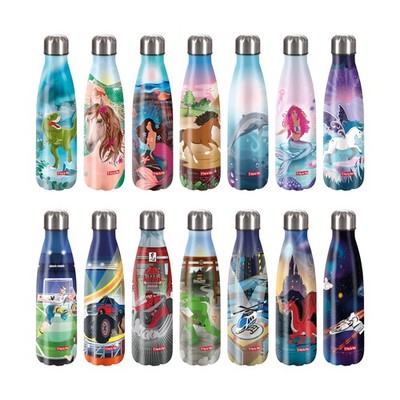 Step by Step Trinkflasche Kinder auslaufsicher 500ml Edelstahl BPA-frei isoliert