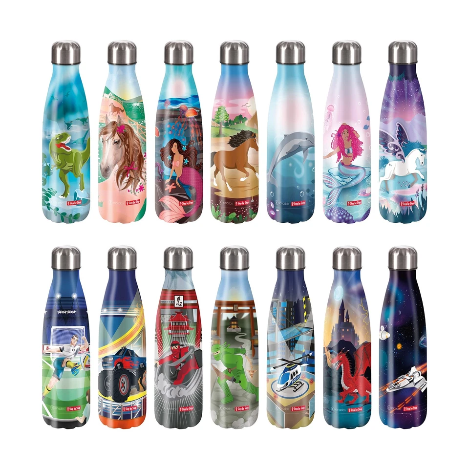 Step by Step Trinkflasche Kinder auslaufsicher 500ml Edelstahl BPA-frei isoliert - Bild 1 von 1