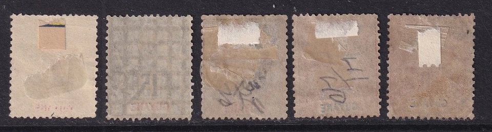 MATT'S STAMPS FRENCH GUIANA #35, #39, #42, #45-46 ISSUES OF 1892-1904 USED CV$54 - Image 2 of 3