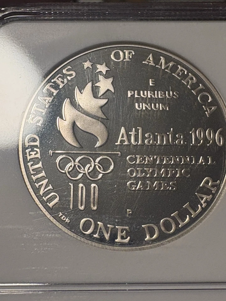 1996-P Paralympics Commemorative Silver Dollar PF69 UCAM NGC Brown Label *7423 - Image 3 of 4