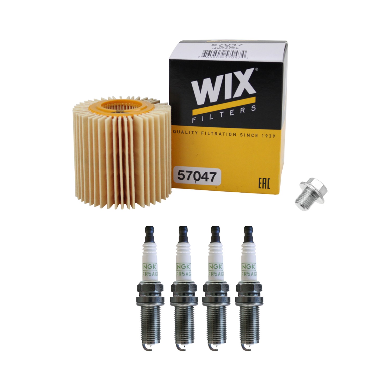 Wix Engine Oil Filter  NGK 4 Platinum Spark Plugs kit for Camry RAV4 Venza L4