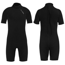 Omgear Wetsuit For Children 3Mm Neoprene Shorty Suit Black Short Sleeve Dive