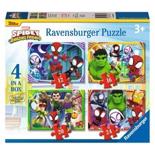 Spidey and His Amazing Friends Marvel Puzzle Set - 4 Children's Puzzles