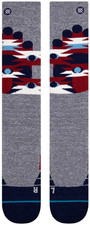 Stance Kids Grey Blue OTC Wool Cushion Landers Snow Ski Performance Sock L 3-5.5