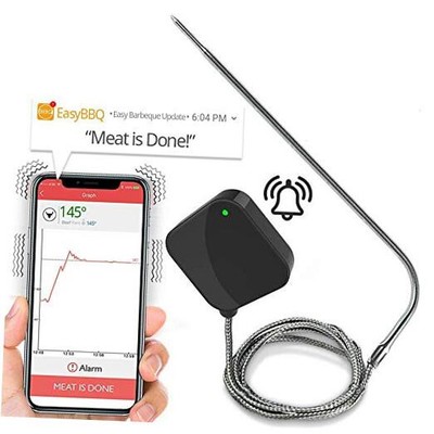  Smart Bluetooth BBQ Grill Thermometer - Upgraded Stainless Probe Safe to 