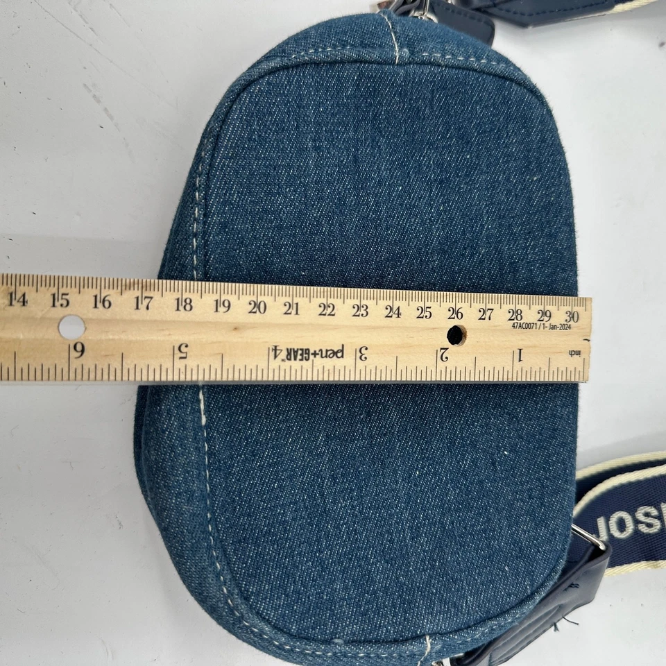 Joseph Ribkoff джинсовой ткани через плечо сумочки логотип ремень Y2K мини сумка Streetwear повседневный - Изображение 4 из 4