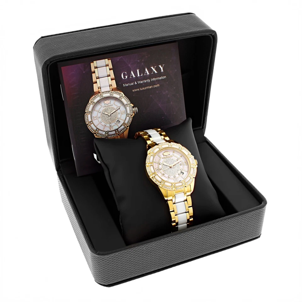 Reloj Diamante Hombre y Mujer | Luxurman Galaxy 38 mm | Esfera Rosa Foto 3 de 4