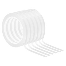1/4" Whiteboard Tape, 6 Pack Thin Dry Erase Tape for Chart Marking, White