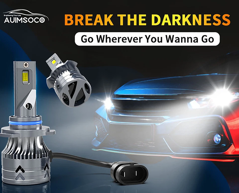 4x For BMW 328i 328is Z3 1996 1997 1998 1999 White LED Headlight Bulbs 9005 9006 - Image 3 of 4