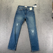 Abercrombie  Fitch Jeans Girls 12 Blue Denim Skinny Faded Distressed Stretch