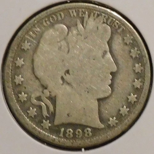 Silver Half Dollar - Barber - 1898