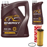 MotoröL Set Mannol 5W-30 API SN/CH-4 6 Liter + ÖLfilter FüR Audi A4 A6 Skoda VW