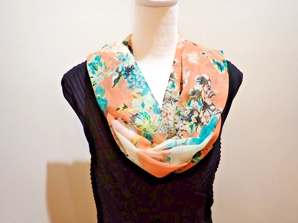 Croft & Barrow 20 x 72 100% poliéster bufanda transparente hecha en India Foto 2 de 4