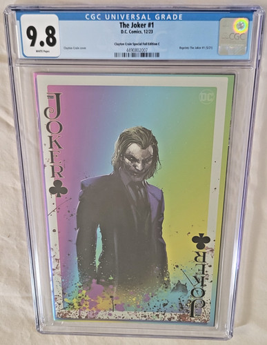 THE JOKER #1 CLAYTON CRAIN FOIL SPECIAL EDITION C MEGACON 2024 CGC 9.8 BATMAN 1