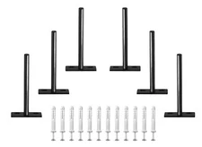 6pcs 5 Inch Floating Shelf Bracket Heavy Duty Hidden Shelf Brackets Matte Bla...