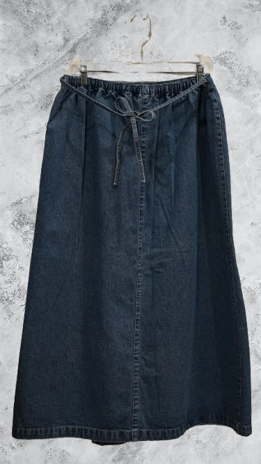 Falda vaquera larga con abertura para mujer Christopher Banks nueva sin etiquetas 14 W Foto 2 de 4