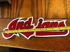 CLEVELAND INDIANS 2 PIECE CHENILLE SEW ON PATCH 11"X 4" NEW