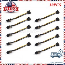10X 15pin SATA Male to 8pin PCI-E Power Supply Cable for GPU Graphic Video Card
