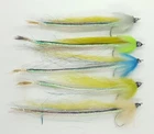 Mylar Sandeel Sz6 Weighted Assorted x5 Set Saltwater Bass Flies Fly Fishing
