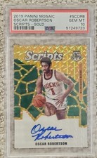 2019-20 Panini Mosaic Gold Auto OSCAR ROBERTSON Autograph PSA 10 19/25