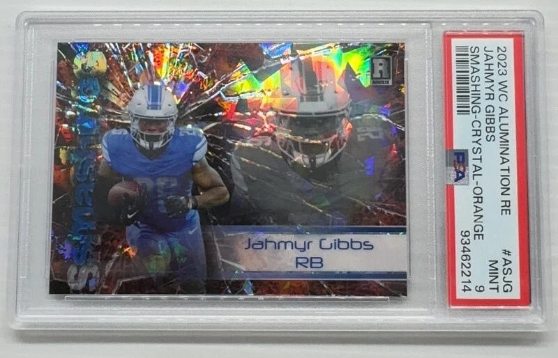 Jahmyr Gibbs Wild Card Alumination Rookie Edition Smashing #ASJG Crystal-Orange