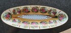 Oval Porcelain Relish Trinket Dish Gold Trim 10" — photo 1