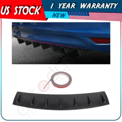 Rear Lower Bumper Diffuser Fin Spoiler Lip Wing Splitter 34''x6''