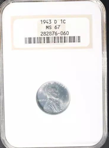 1943-D Steet Cent NGC Graded MS67!