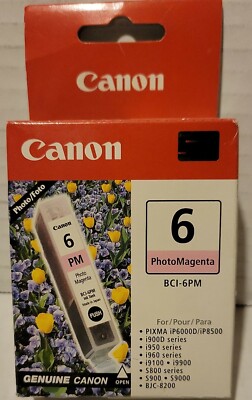New Genuine Canon BCI-6PM Photo Magenta Ink Cartridge