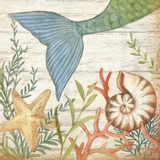 Paper Napkins 5" Boston International Seas The Day  Cocktail Napkins