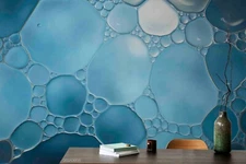 3D Bubble Blue Wallpaper Wall Mural Removable Self-adhesive Sticker4726