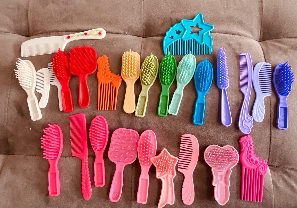 Huge Barbie Hair Accessories Doll Brushes Colorful Vintage 80’s 90’s Brush  Lot