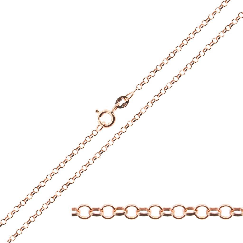 Men Rose Chain 9ct Yellow Gold 20 Inch Hollow Belcher Chain - Main Image