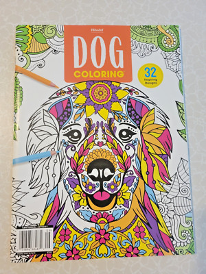 Blissful DOG COLORING 4 Adults-32 Inspiring Designs-Create & Unwind-Get Inspired