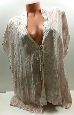 Victorias Secret Robe Womens Kimono Front Tie Sleep Floral Blush Pink One Size