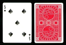 Playing card Star Wars Dark Side Red - 5 of Spades ZT 24