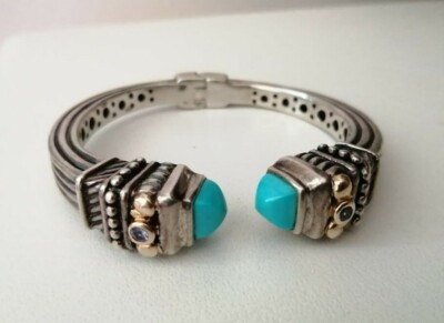 SAMUEL BENHAM BJC ARMBAND STERLING SILBER GOLD 14K Tansanit Silver Gold