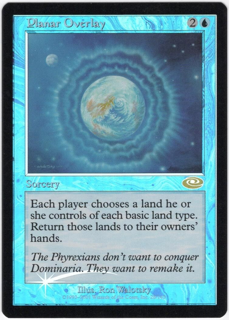 Planar Overlay 2001 Planeshift FOIL Blue Rare Sorcery MTG NM AZ1