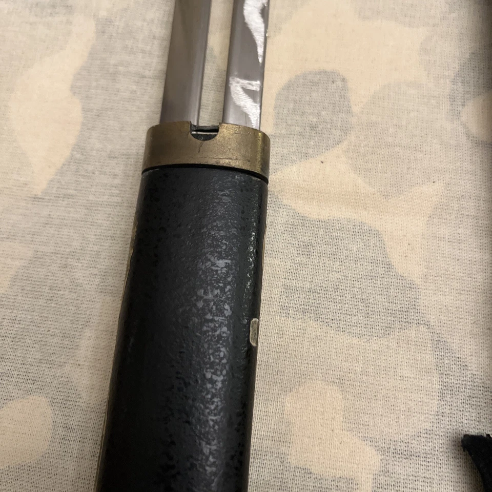 "Espada china Dao Chiba 440 de 40"" hoja de acero inoxidable mango de latón de palo de rosa" Foto 4 de 4