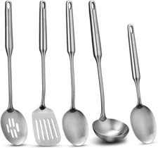 Stainless Steel 5 Piece basic Kitchen utensils-Will Last Your Kitchen a Lifetime