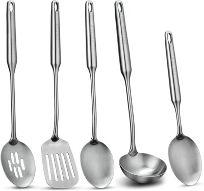 Cooking utensils 5 piece set. stainless steel - Will Last You A Lifetime