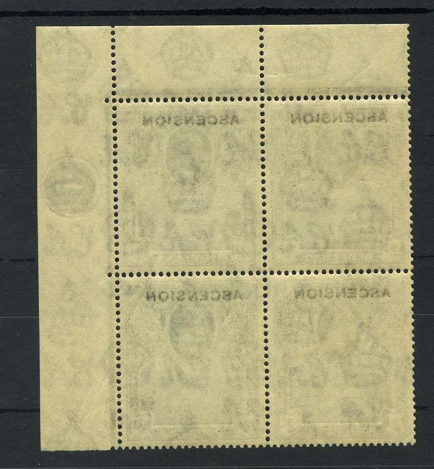 M1367 Ascension 1922 SG4 - 2d black & grey in a corner PLATE (1) block of 4. - Изображение 2 из 2