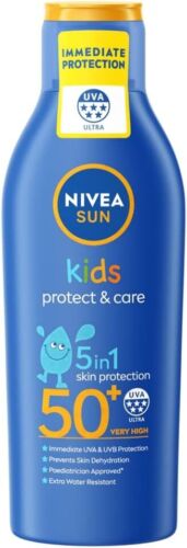 NIVEA SUN lozione solare idratante per bambini 50+ (200 ml), crema solare idratante - Foto 1 di 6