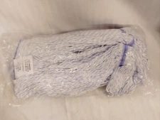 Case of 12 Narrow Band Medium Blue/White Stripe Looped-End Mops Quality Chemical