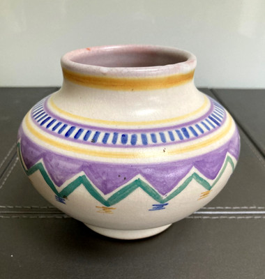 Carter Stabler Adams 1925-27 Art Deco Vase handbemalt IN WL geometrisches Design