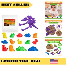 USA Toyz Dinosaur Sand Molds Beach Toys for Kids- 23pk