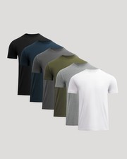 True Classic Mens Short Sleeve Shirt 5 Pack Large Mixed Color